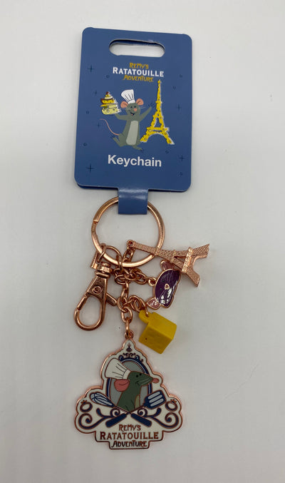 Disney Parks Chef Remy's Ratatouille Adventure Metal Charms Keychain New w Tag