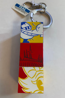 Disney Parks 2021 WDW Mickey Blocks Tower Light Up Metal Keychain New with Tag