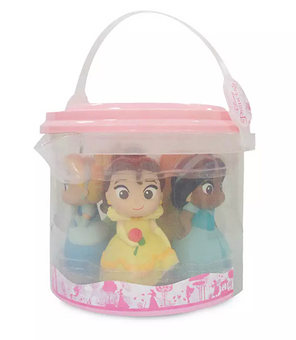 Disney Cinderella Belle Jasmine Tiana Rapunzel Bucket Bath Toy Set New with Tag