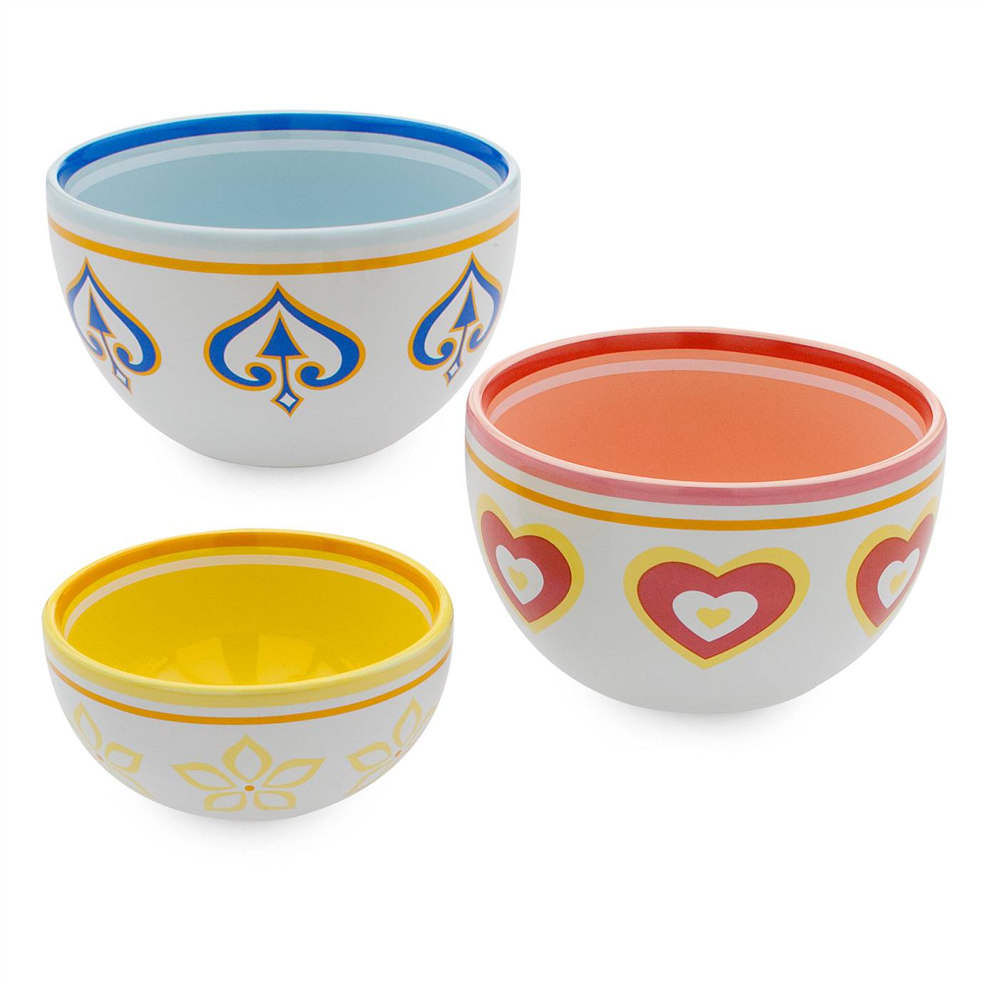 Disney Parks Mickey Ware Small Ceramic Mixing Bowl Set of 3 New