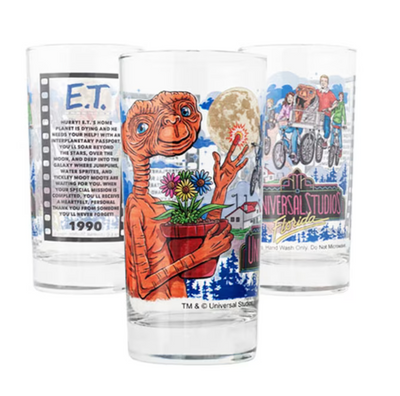 Universal Studios Retro E.T. Adventure Collectible Glass New With Tag