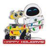 Disney Parks Wall-e and Eve Happy Holiday Pin New with Card