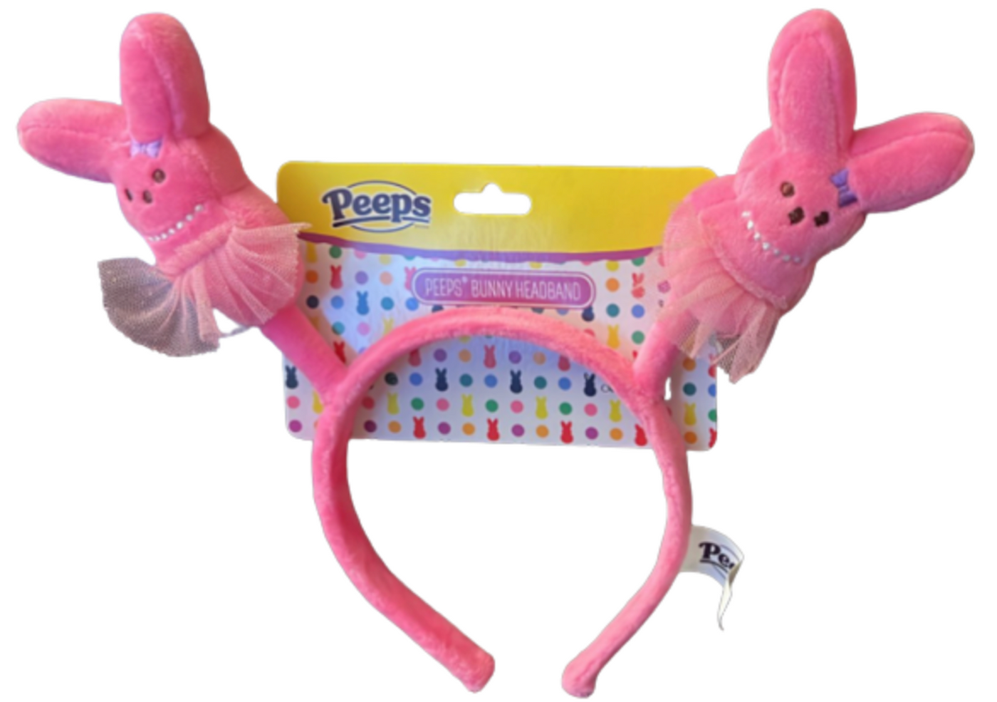 Peeps Easter Bunny Headband Pink Tulle Plush New With Tag