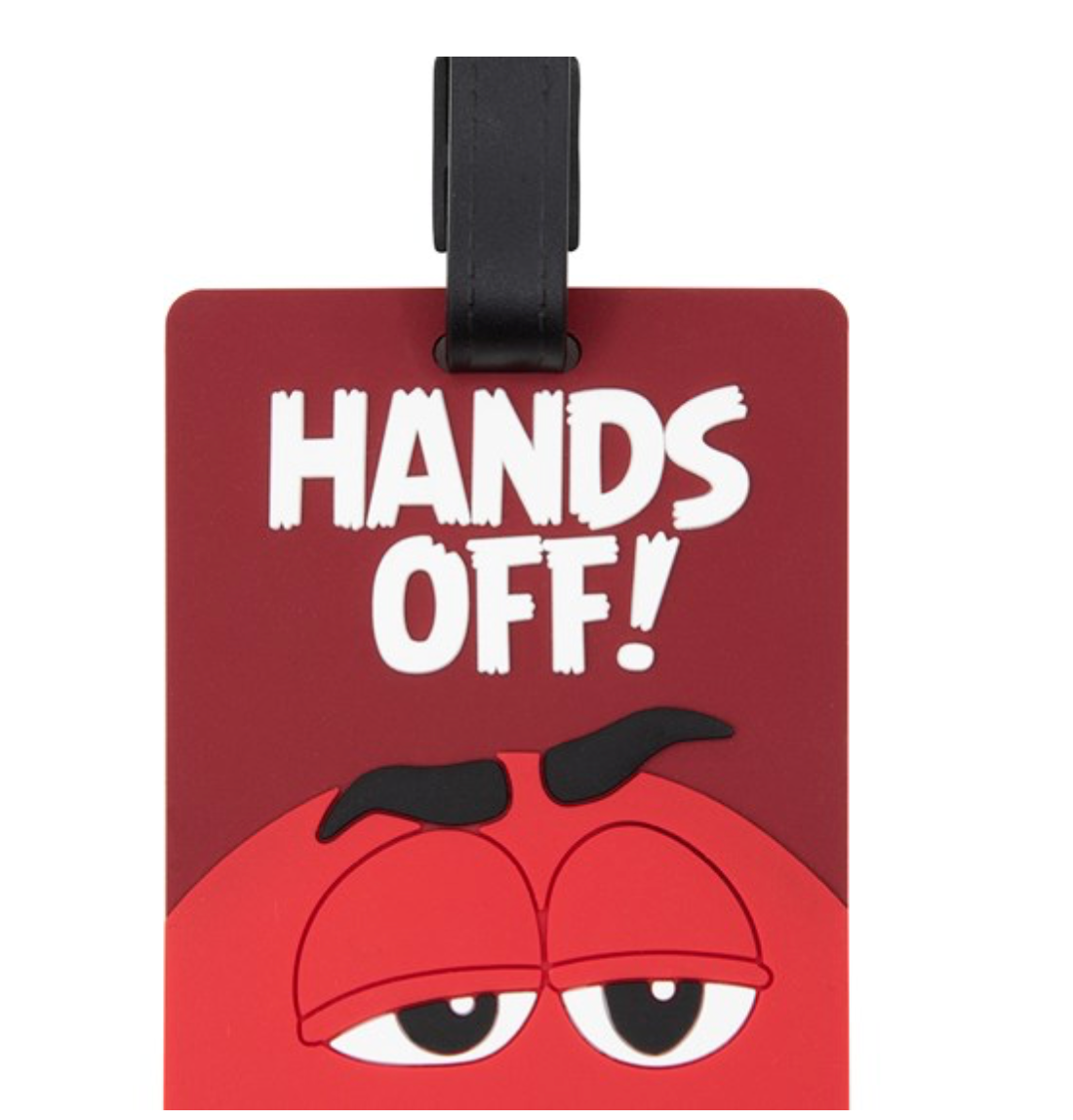 M&M's World Character Red Hands Off! Jumbo Luggage Tag New with Tags