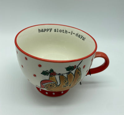 Sleigh Bell Bistro Happy Sloth-I-Days Holidays Christmas Coffee Tea Mug New