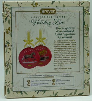 Breyer Horses 2021 Holiday Thoroughbred and Warmblood Christmas Ornament New
