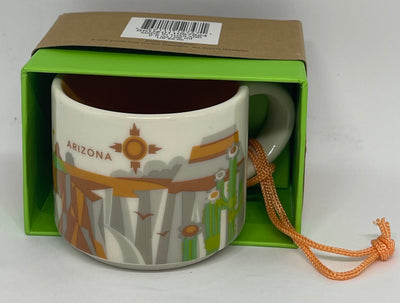 Starbucks Coffee You Are Here Arizona Ceramic Mug Ornament New with Box