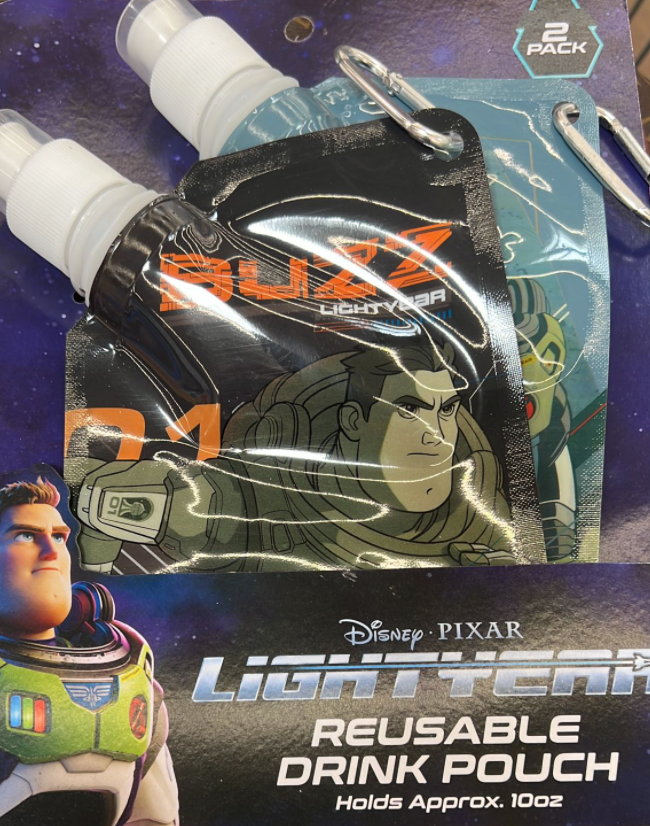 Disney Pixar Buzz Lightyear Reusable Drink Pouch Set of 2 New