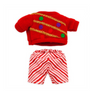 Disney NuiMOs Outfit Red Holiday Sweater with Candy Cane Striped Pants New Card