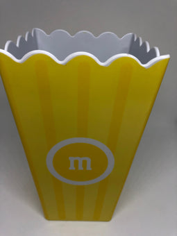 M&M's World Yellow Popcorn Container New