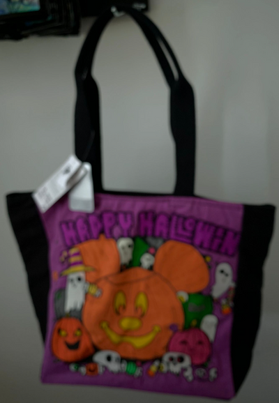 Disney Parks 2022 Mickey Pumpkin Happy Halloween Tote New With Tag