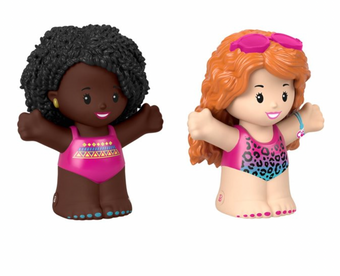 Barbie Swimming Figure Set by Fisher-Price Little People 2-Pack New with Box