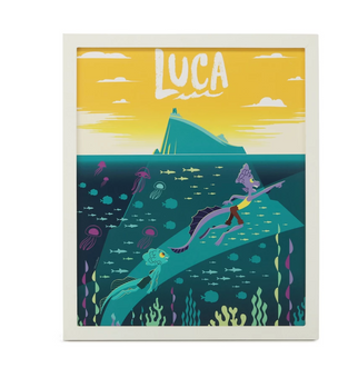 Disney Pixar Luca and Alberto Framed Wood Wall Art New