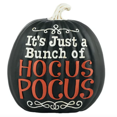 It's Just a Bunch of Hocus Pocus Polyresin Pumpkin Tabletop Decor New With Tag