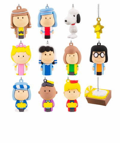 Hallmark Peanuts Nativity Countdown Calendar Mini Christmas Tree Ornaments New