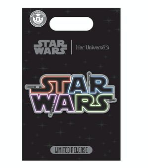 Disney Parks Star Wars Lightsaber Logo Her Universe Limited Release Pin New Card