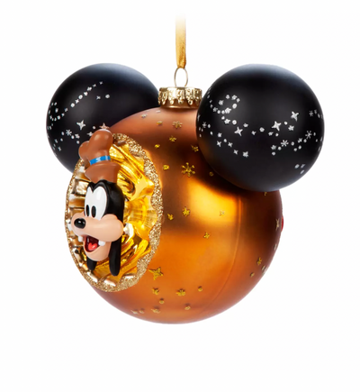 Disney Parks Goofy Sunburst Mouse Icon Ball Christmas Ornament New with Tag