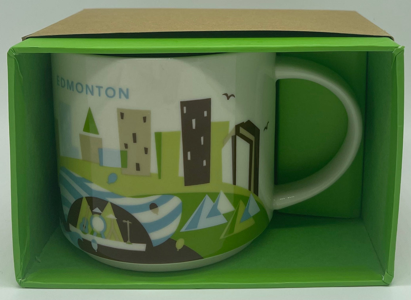 Starbucks You Are Here Edmonton Canada Ceramic Coffee Mug New With Box