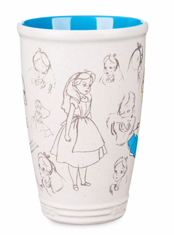 Disney Classic Store Alice in Wonderland Animated Ceramic Mug Latte Sketch New