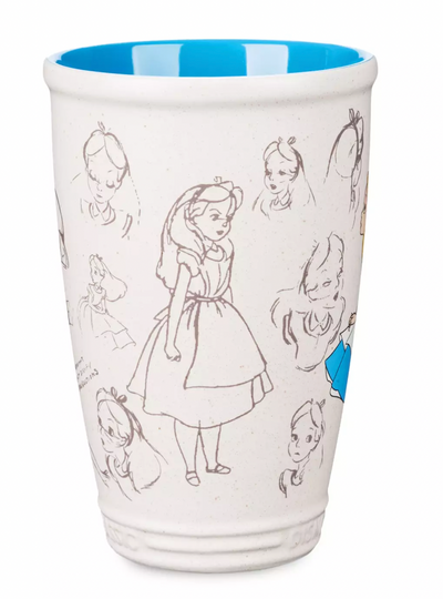 Disney Classic Store Alice in Wonderland Animated Ceramic Mug Latte Sketch New