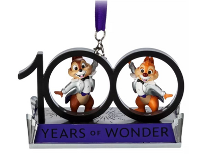 Disney 100 Years of Wonder Chip n' Dale Christmas Tree Ornament New with Tag