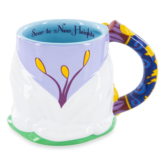 Disney Parks Jasmine Lotus Flower Sculpted Magic Carpet Handle Ceramic Mug