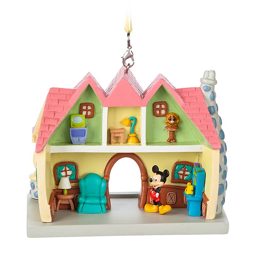 Disney Parks Mickey House Resin Christmas Ornament New with Tag