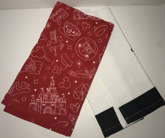 Disney Parks Minnie Mouse Body Parts Dish Towel Set New With Tag