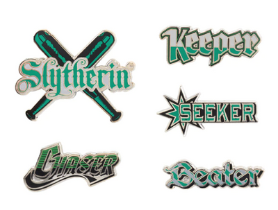 Universal Studios Harry Potter Slytherin Quidditch Pin Set New With Card