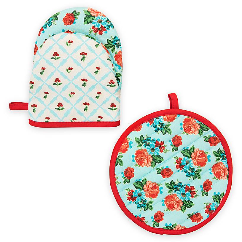 Disney Parks Back in the Day Mickey and Minnie Retro Oven Mitt Set New with Tag