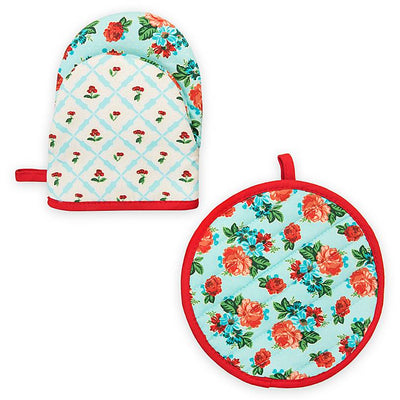 Disney Parks Back in the Day Mickey and Minnie Retro Oven Mitt Set New with Tag