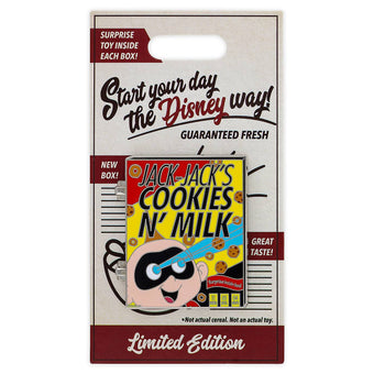 Disney Jack-Jack Pin Cereal Boxes Cookies N' Milk Limited New with Card
