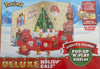 Pokemon Happy Holidays Lights and Sounds Deluxe Advent Calendar New with Box