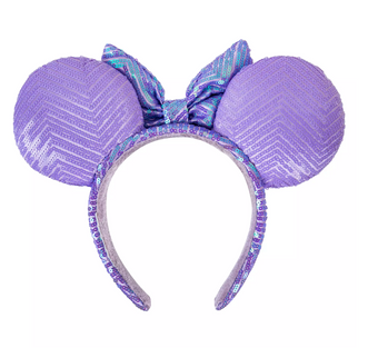 Disney Minnie Sequin Ear Headband for Adults Lavender New with Tag
