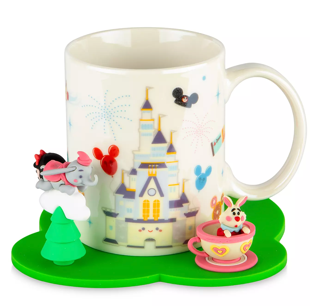 Disney Parks Dumbo Mad Tea Party Mug and Saucer By Jerrod Maruyama New with Box