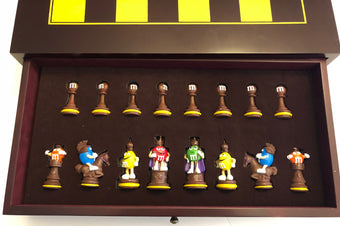 M&M's Characters Wooden Limited Edition Hand Painted Chess Set New with Box
