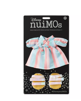 Disney NuiMOs Outfit Collection Pastel Striped Dress with Strap Sandals New Card