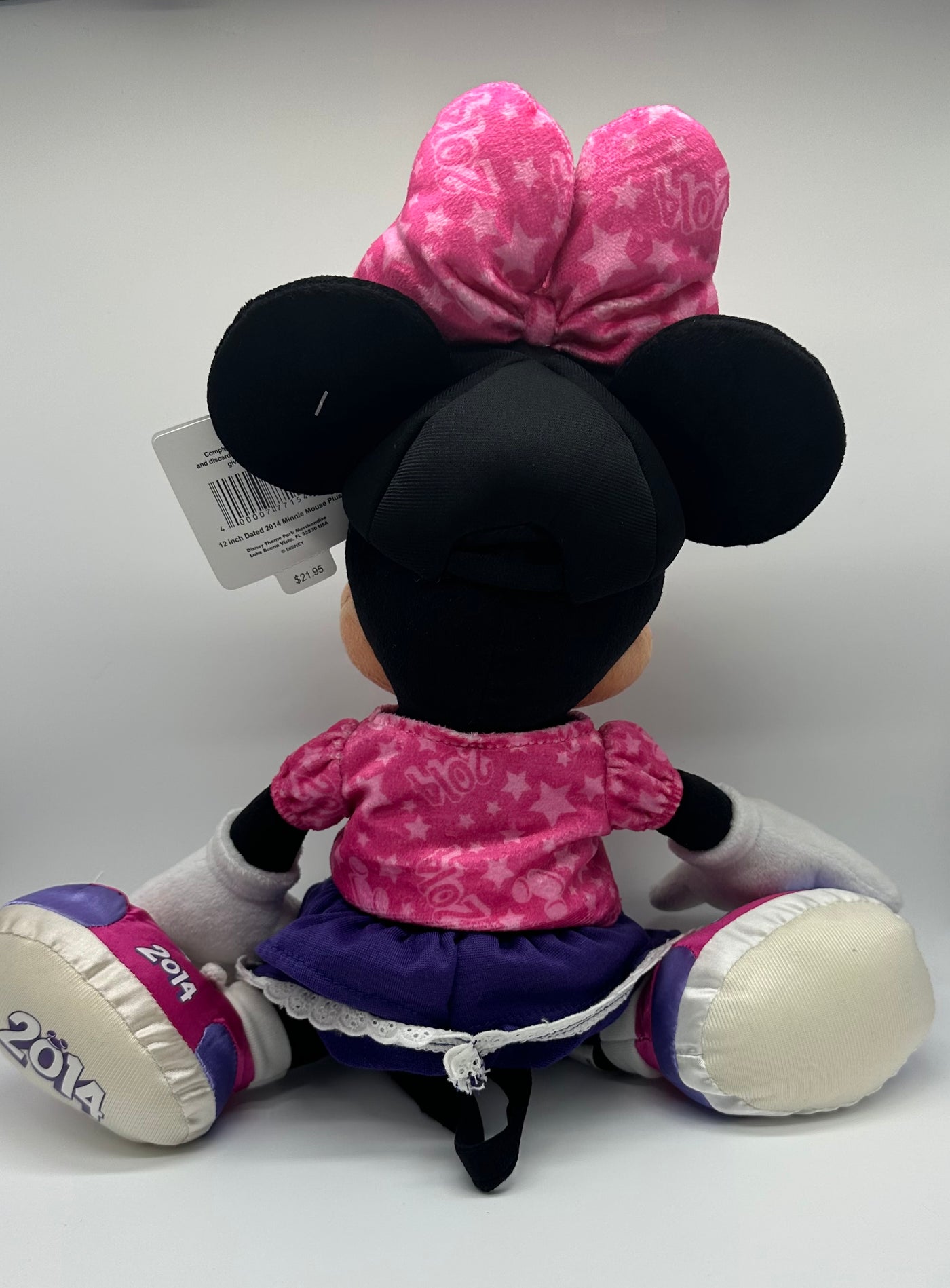 Disney Parks 2014 Walt Disney World Minnie Dated Plush New with Tag