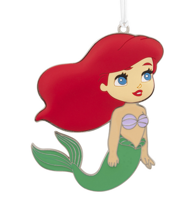 Hallmark Disney The Little Mermaid Ariel Metal Christmas Ornament New with Card