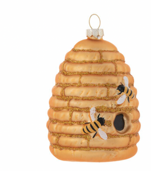 Robert Stanley Beehive Glass Christmas Ornament New with Tag