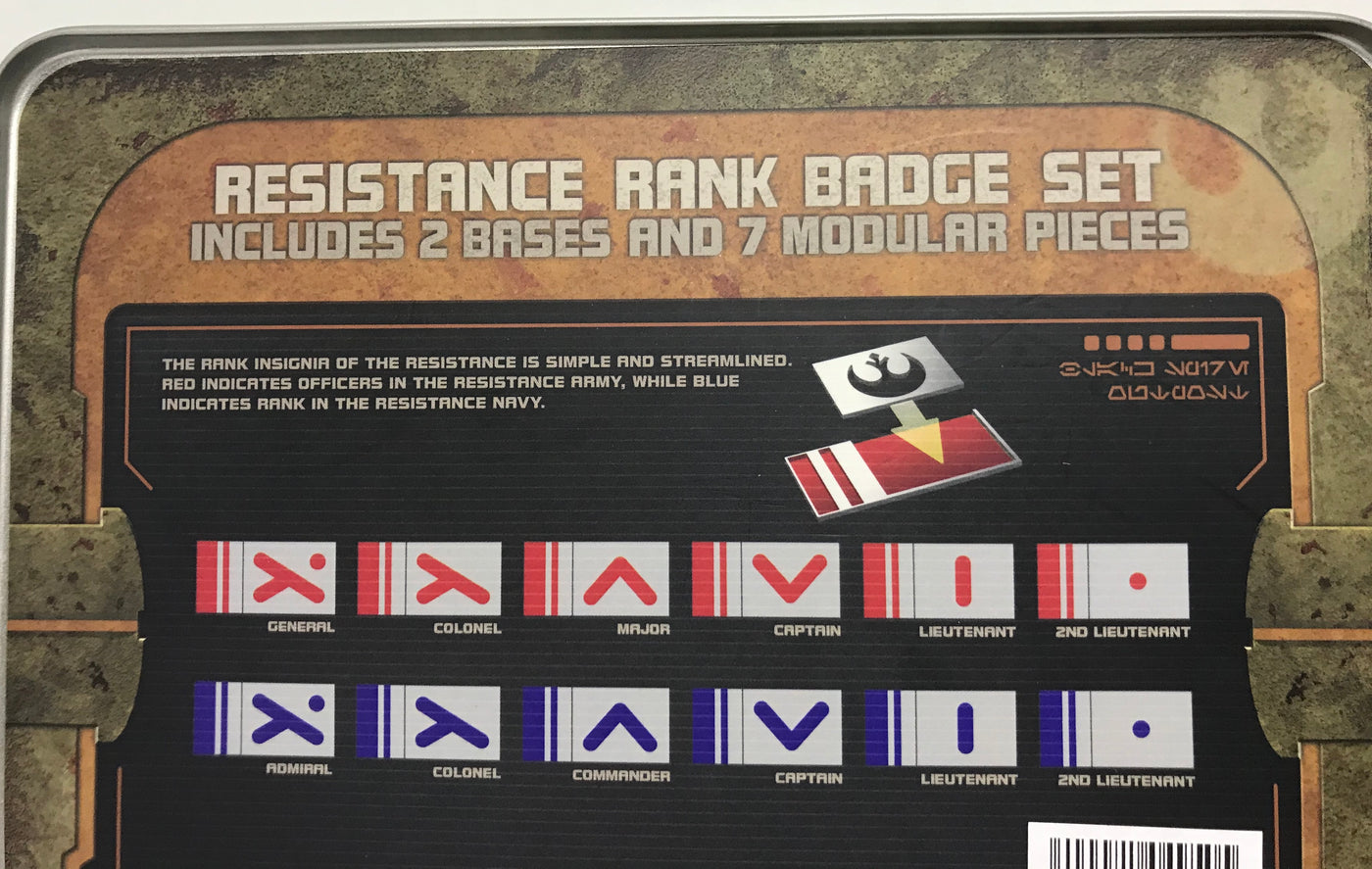 Disney Parks Star Wars Galaxy Edge Resistance Rank Badge Set New with Case