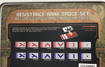 Disney Parks Star Wars Galaxy Edge Resistance Rank Badge Set New with Case