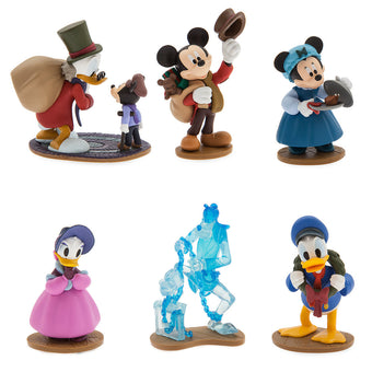 Disney Mickey's Christmas Carol Figure Play Set Cake Topper Playset 6 pieces New