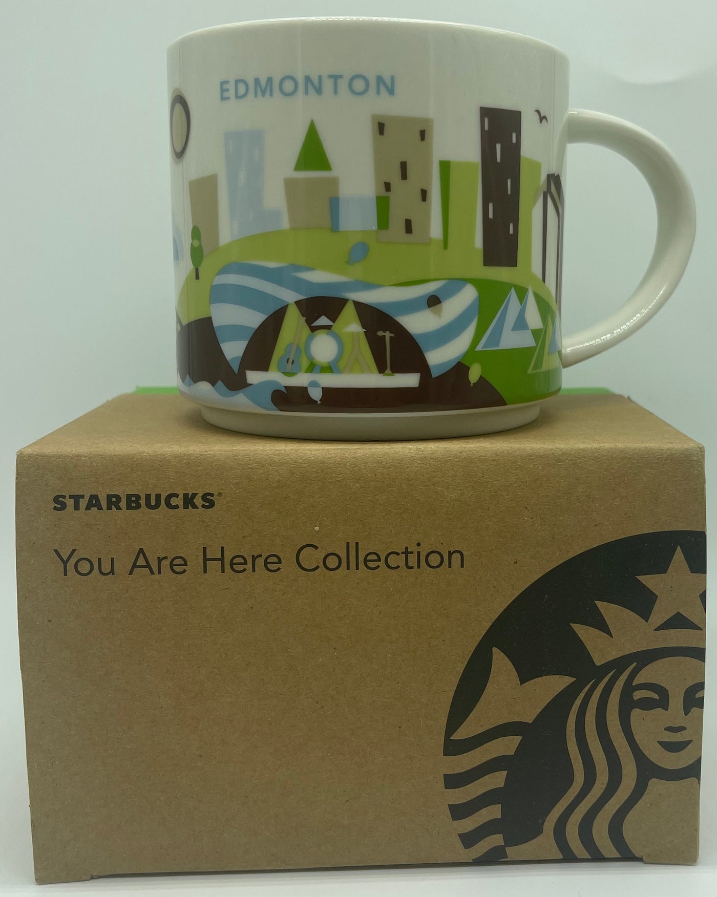 Starbucks You Are Here Edmonton Canada Ceramic Coffee Mug New With Box