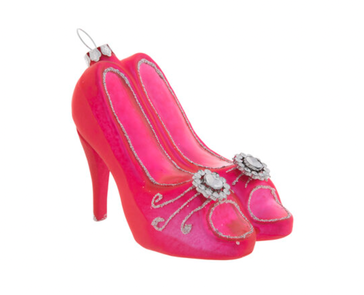 Robert Stanley Hot Pink High Heels Glass Christmas Ornament New with Tag
