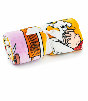 Hallmark Peanuts Snoopy and Linus Comic Strip Throw Blanket 50x60 New with Tag