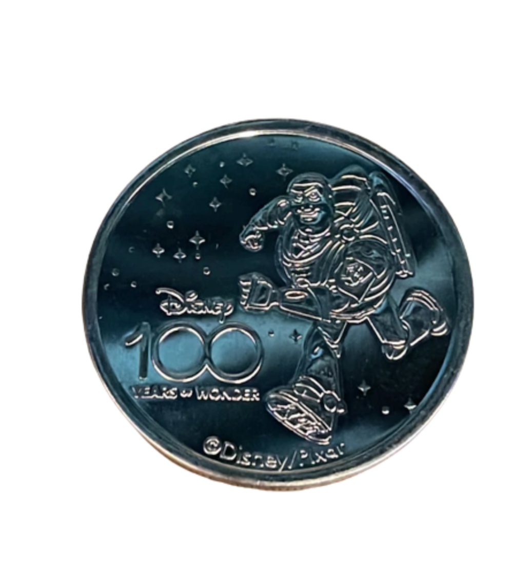 Disney 100 Years of Wonder Celebration Toy Story Buzz Coin Medallion New