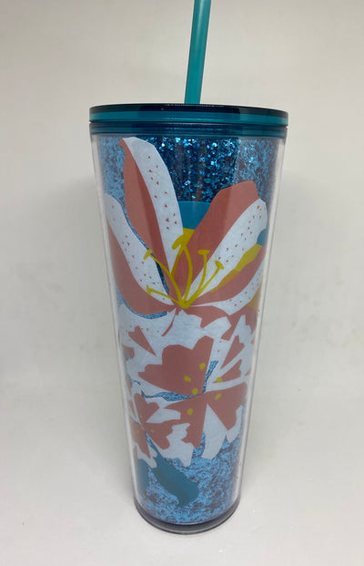 Starbucks Easter Spring 2021 Bunny Glitter Tumbler 24oz with Straw New
