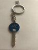 M&M's World Blue Character Big Face Enamel Key Keychain New with Tag