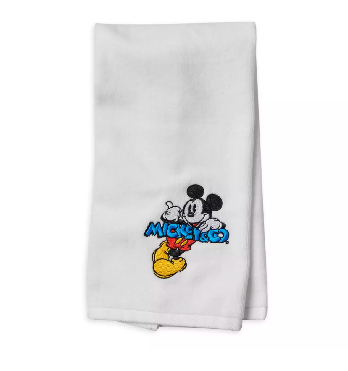 Disney Mickey & Co. Collection Mickey White Hand Towel New with Tag